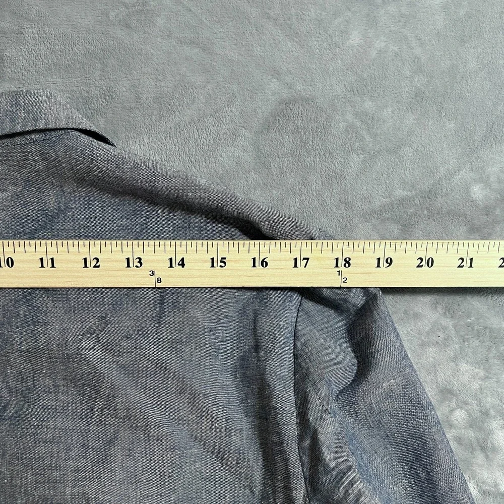 J Crew Ludlow Unstructured Blazer Mens 40S Short Linen Blue Suit Jacket Somelos